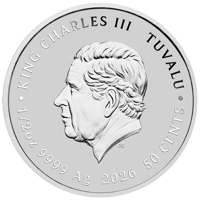 Tuvalu 2026 50c Stranger Things Eleven and Vecna 1/2oz Silver Coloured Coin