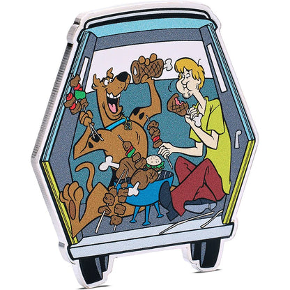NZ 2024 $2 Scooby Doo All You Can Eat 1oz Silver Coloured Shaped Coin