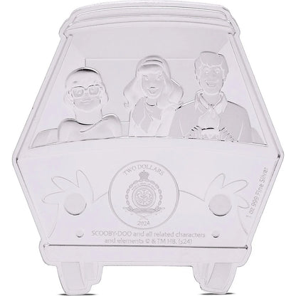 NZ 2024 $2 Scooby Doo All You Can Eat 1oz Silver Coloured Shaped Coin