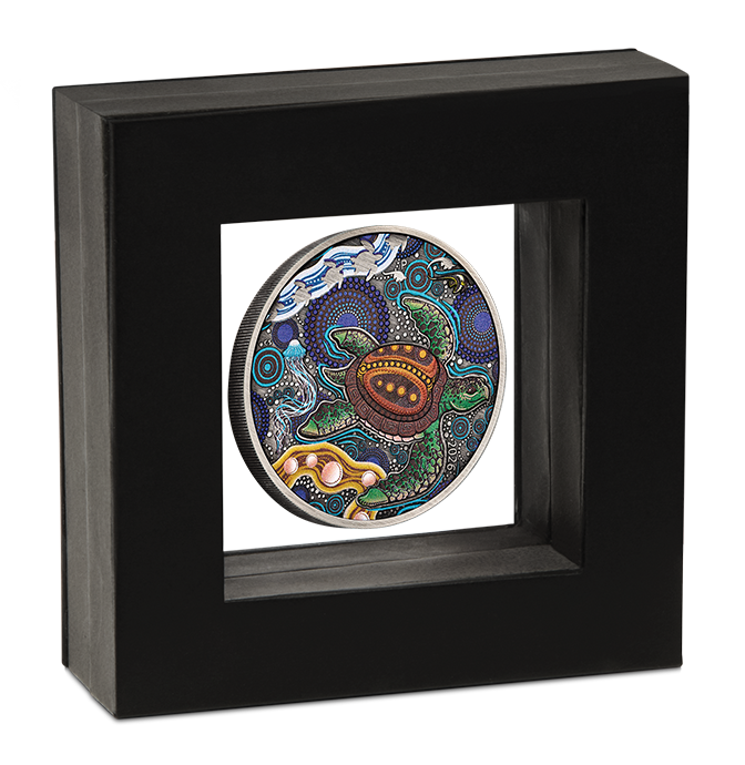 2026 $2 Turtle Yaunati 2oz Silver Coloured Antiqued Coin