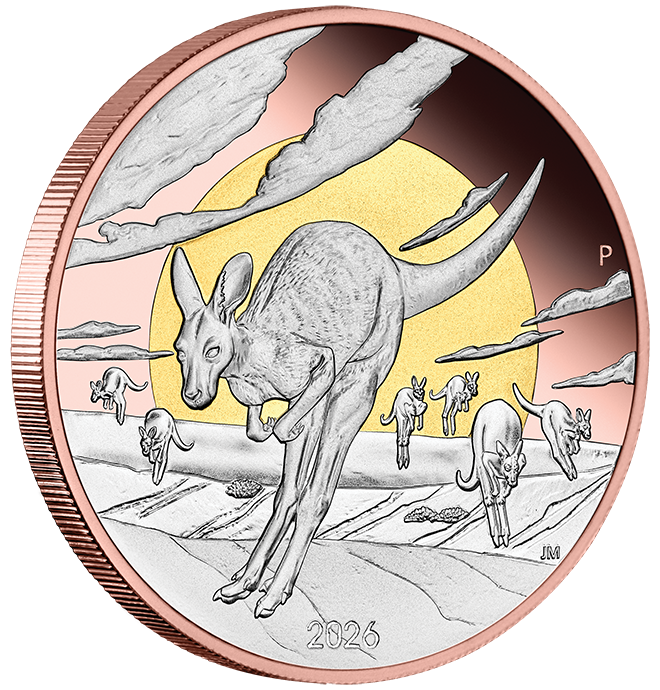 2026 $8 Wonders of Australia The Outback 5oz Silver Double Gilded Proof Coin