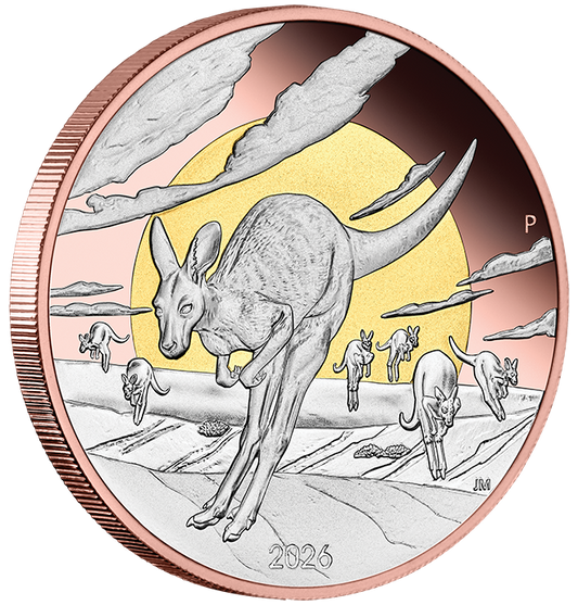 2026 $8 Wonders of Australia The Outback 5oz Silver Double Gilded Proof Coin