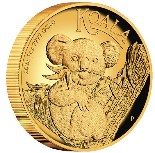 2026 $100 Australian Koala 1oz Gold High Relief Proof Coin