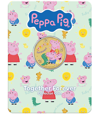 Tuvalu 2026 $1 Peppa Pig Together Forever Coloured Uncirculated Coin
