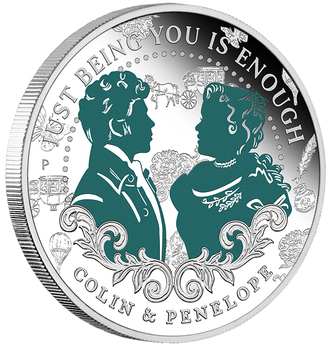 Tuvalu 2026 50c Bridgerton Colin & Penelope 1/2oz Silver Coloured Proof Coin