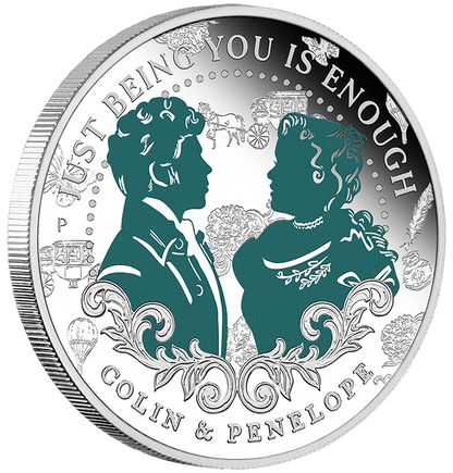 Tuvalu 2026 50c Bridgerton Colin & Penelope 1/2oz Silver Coloured Proof Coin