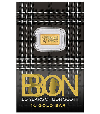 2026 AC/DC Bon Scott 1g Gold Minted Bar