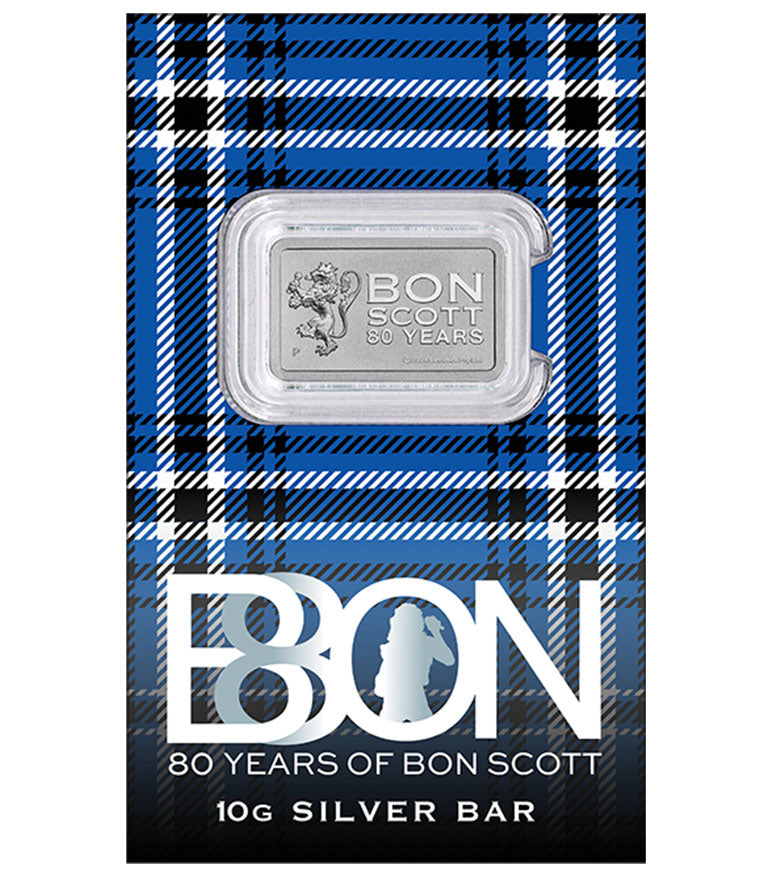 2026 AC/DC Bon Scott 10g Silver Minted Bar