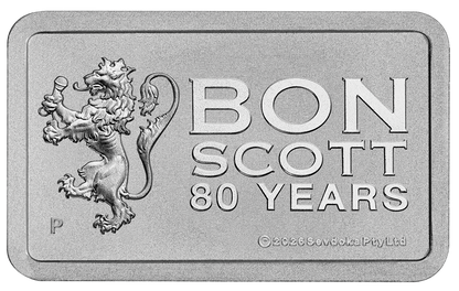 2026 AC/DC Bon Scott 10g Silver Minted Bar