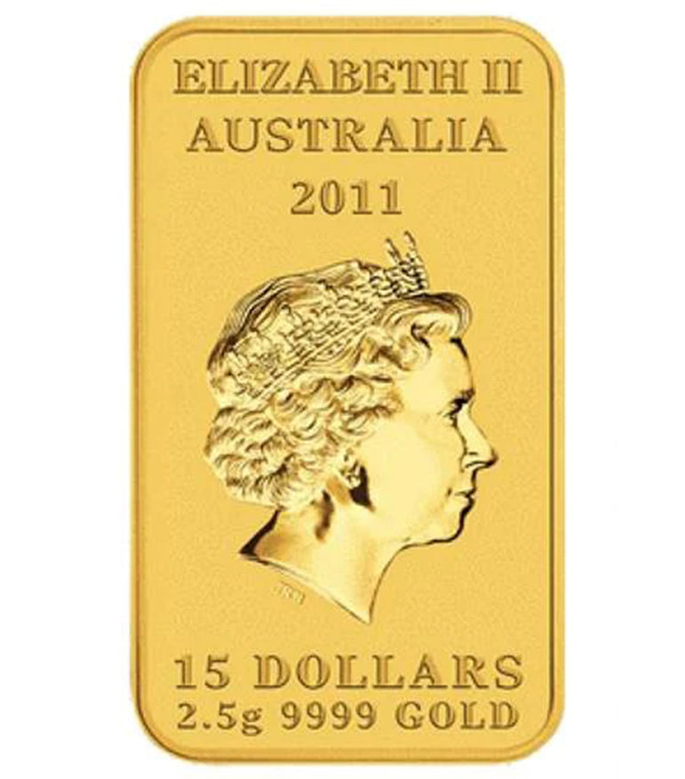 2011 $15 Dreaming Platypus 2.5g Gold Proof Rectangle Shaped Coin
