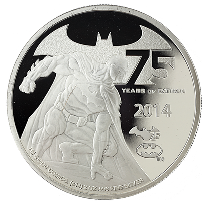 Niue 2014 $5 75 Years of Batman 2oz Silver Proof Coin