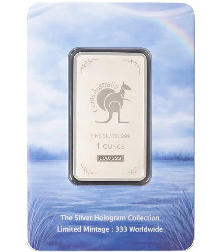 Wings of Wonder Swan Guardian of Grace 1oz Silver Hologram Bar