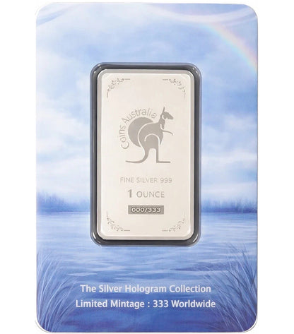 Wings of Wonder Swan Guardian of Grace 1oz Silver Hologram Bar