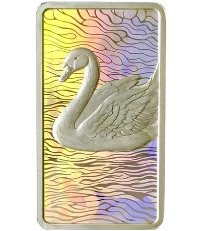 Wings of Wonder Swan Guardian of Grace 1oz Silver Hologram Bar