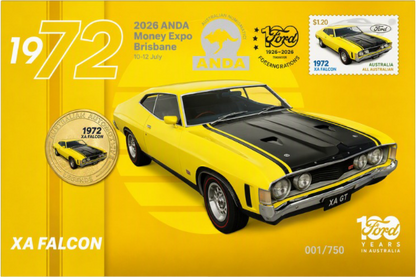 2025 $1 [2026] ANDA Brisbane 100 Years of Ford Australia 1972 XA Falcon PNC