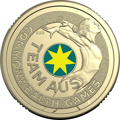 2026 $2 Australian Commonwealth Games Team Coloured Uncirculated 3 Coin Set