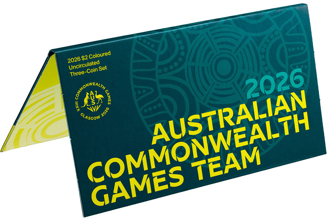 2026 $2 Australian Commonwealth Games Team Coloured Uncirculated 3 Coin Set