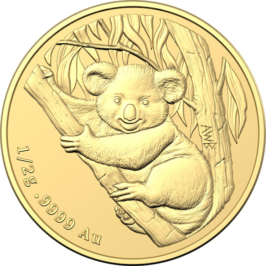 2021 $2 Mini Money Koala 1/2g Gold Uncirculated Coin