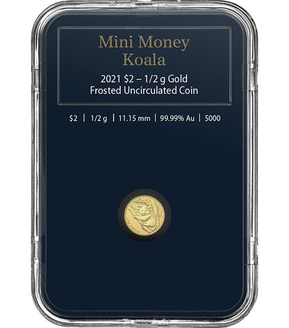 2021 $2 Mini Money Koala 1/2g Gold Uncirculated Coin