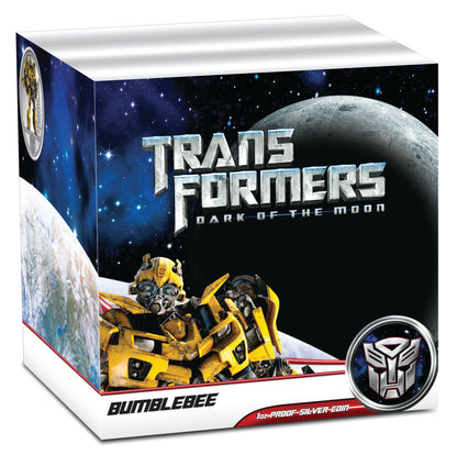 Tuvalu 2011 $1 Transformers Dark of The Moon Bumblebee 1oz Silver Coloured Proof Coin