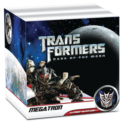 Tuvalu 2011 $1 Transformers Dark of The Moon Megatron 1oz Silver Coloured Proof Coin