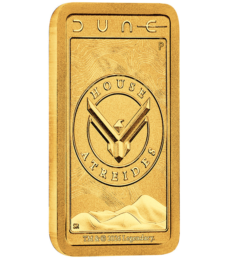 2026 Dune House Atreides 1g Gold Minted Bar