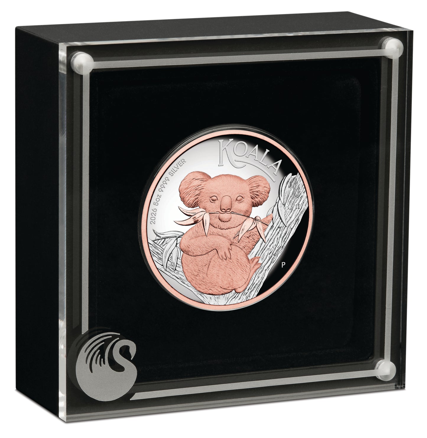 2026 $8 Australian Koala 5oz Silver High Relief Rose Gold Gilded Proof Coin