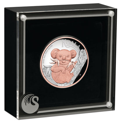 2026 $8 Australian Koala 5oz Silver High Relief Rose Gold Gilded Proof Coin