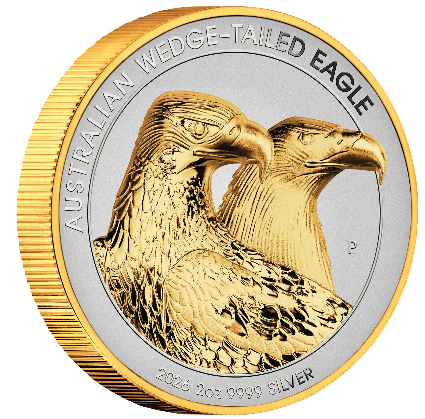 2026 $2 Australian Wedge-Tailed Eagle 2oz Silver High Relief Gilded Proof Coin