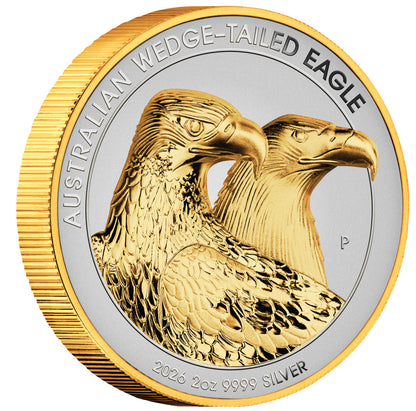 2026 $2 Australian Wedge-Tailed Eagle 2oz Silver High Relief Gilded Proof Coin