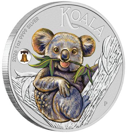 2026 $1 ANA Pittsburgh Australian Koala with Liberty Bell Privy 1oz Silver Coloured Coin