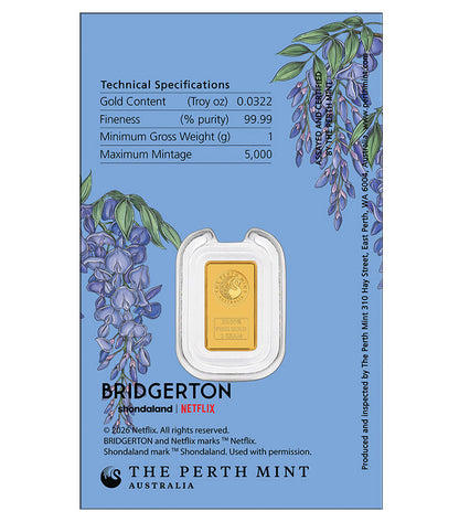 2026 Bridgerton 1g Gold Minted Bar