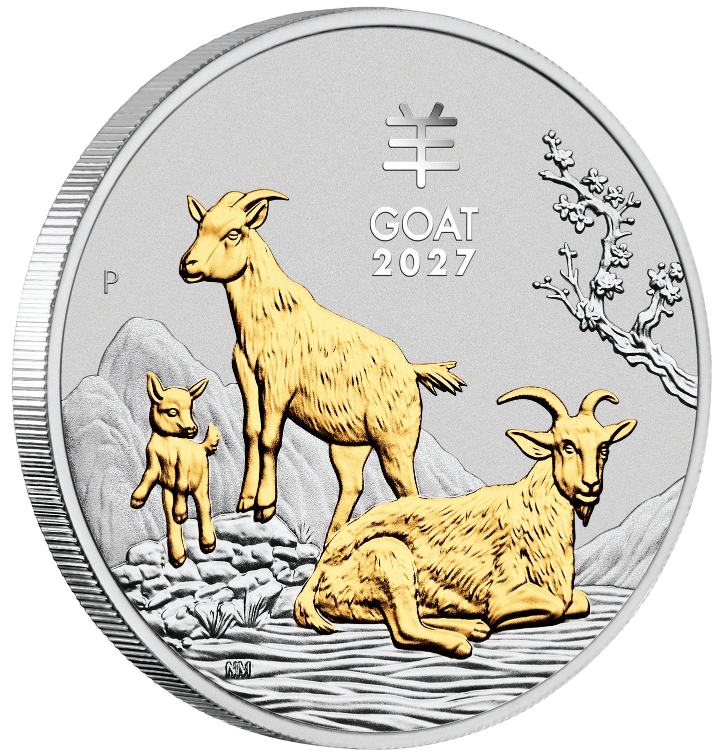 2027 $1 Lunar Year of The Goat 1oz Silver Proof 3 Coin Set