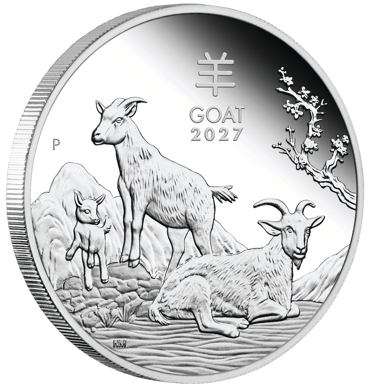 2027 50c Lunar Year of The Goat 1/2oz Silver Proof Coin