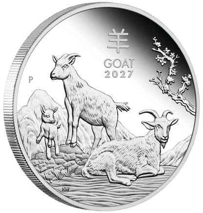 2027 50c Lunar Year of The Goat 1/2oz Silver Proof Coin