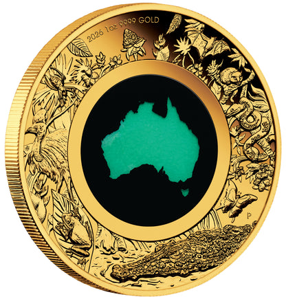 2026 $100 Great Southern Land Chrysoprase 1oz Gold Proof Coin
