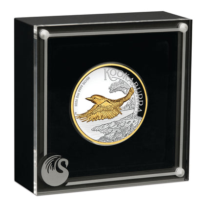 2026 $2 Australian Kookaburra Selectively Gold Plated 2oz Silver High Relief Proof Coin