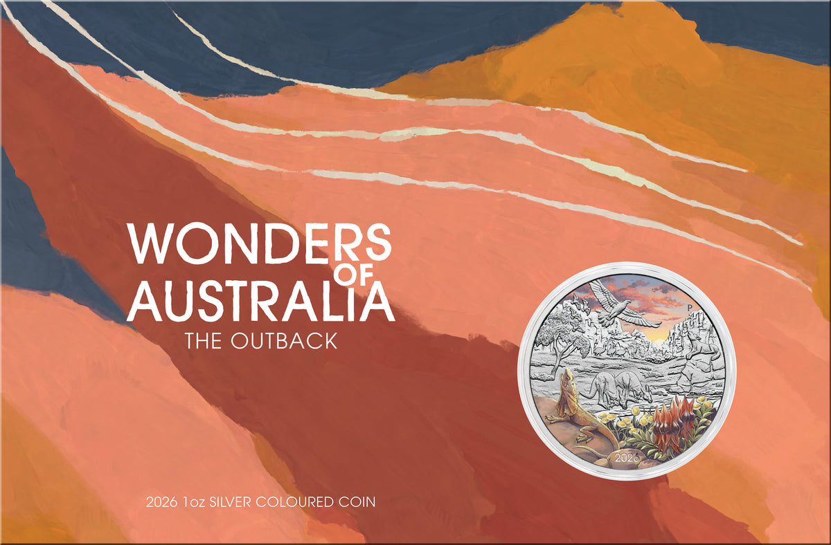 2026 $1 Wonders of Australia The Outback 1oz Silver Coloured Coin
