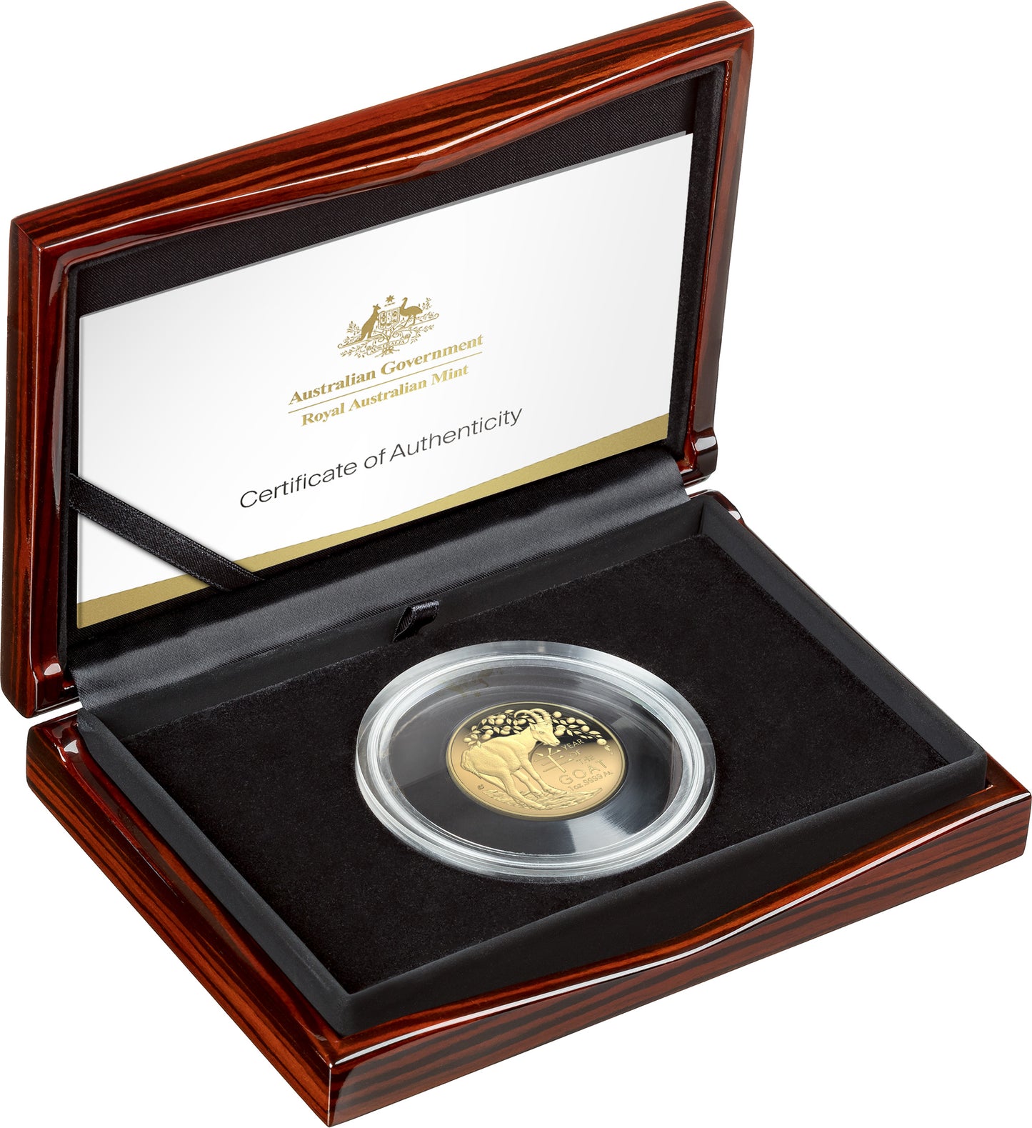 2027 $100 Year of The Goat 1oz Gold Proof Domed Coin