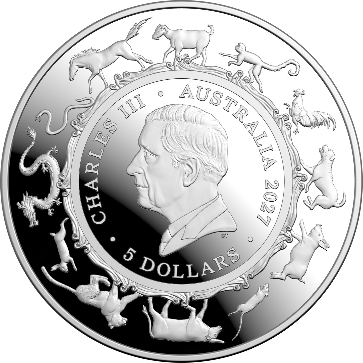 2027 $5 Year of The Goat 1oz Silver Proof Domed Coin