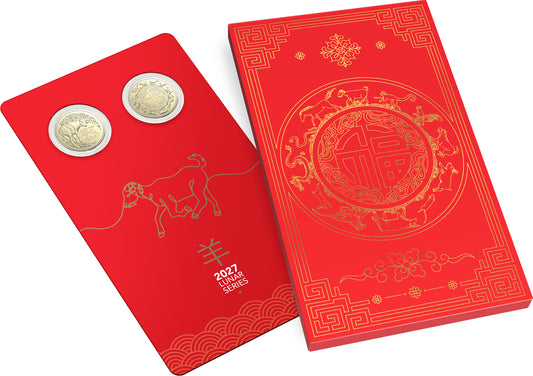 2027 $1 Year of The Goat Uncirculated 2 Coin Set