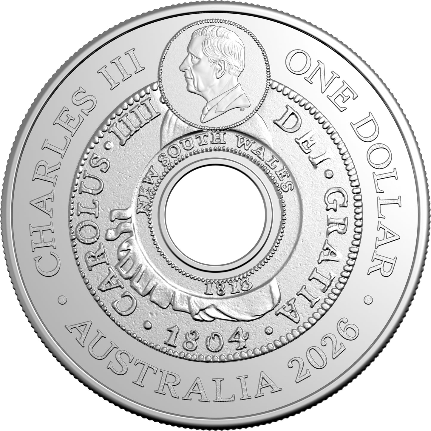 2026 $1 Origins of Australian Coin Holey Dollar Uncirculated Coin