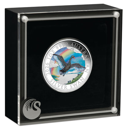 2026 $1 ANDA Perth Australian Swan 1oz Silver Coloured Coin