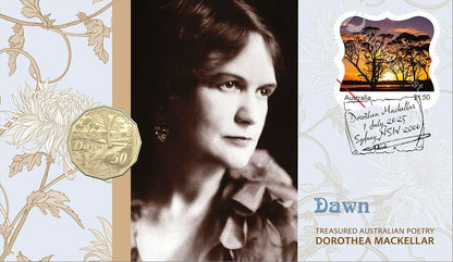 2025 50c Treasured Australian Stories Dorothea Mackellar Dawn PNC