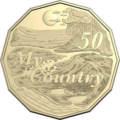 2025 50c Treasured Australian Stories Dorothea Mackellar My Country PNC