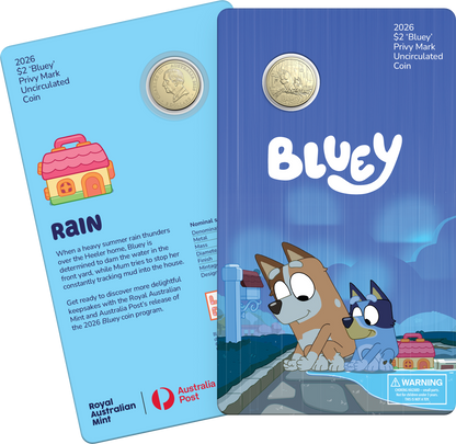2026 $2 Bluey Rain Star Privy Mark Uncirculated Coin