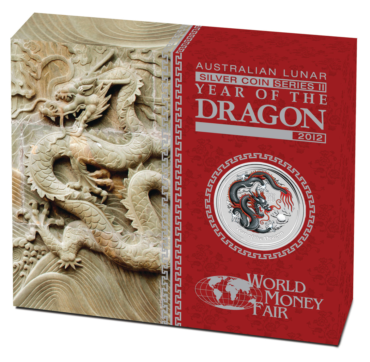 2012 $1 WMF Berlin Lunar Year of The Dragon 1oz Silver Coloured Coin