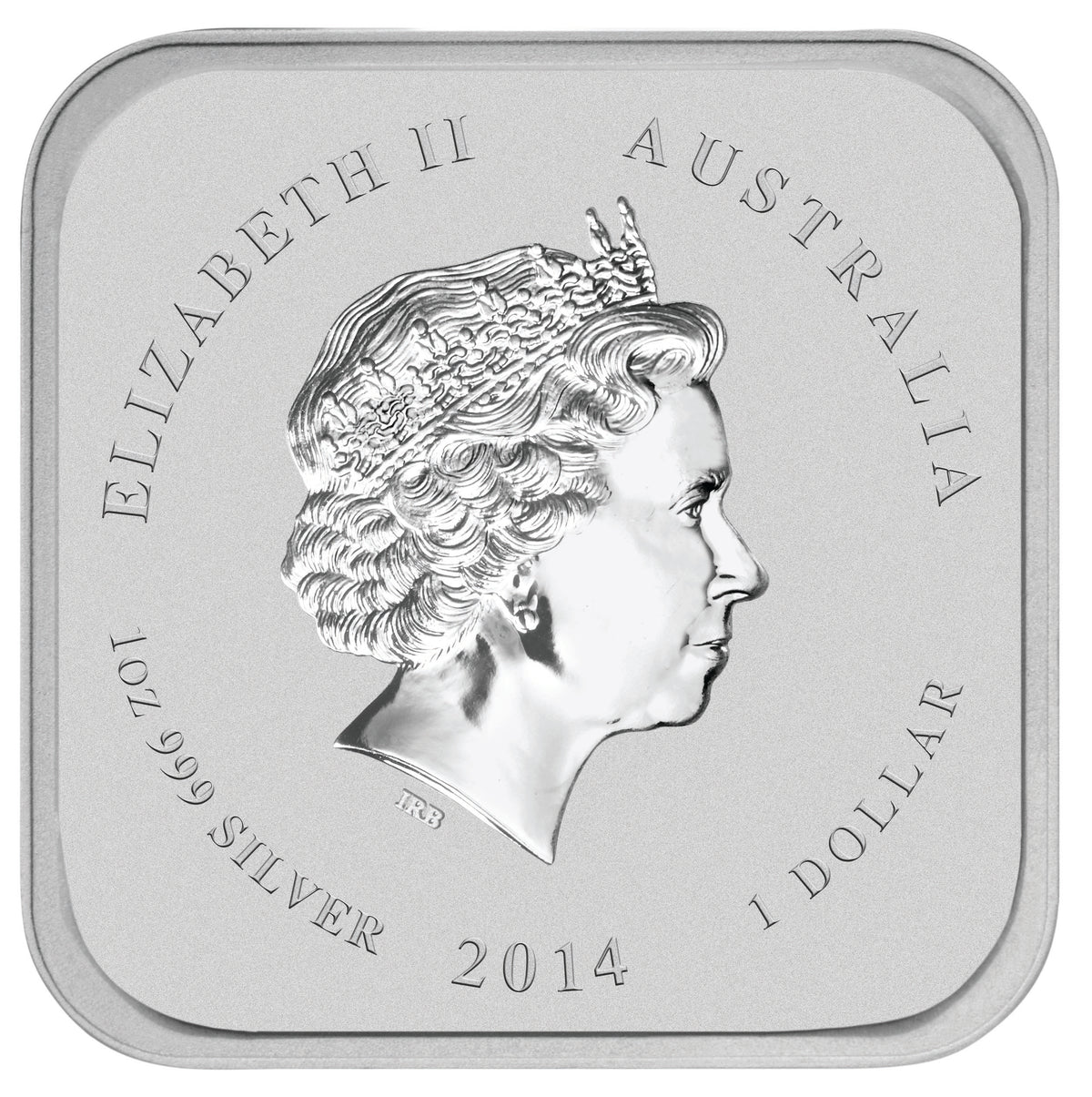 2014 $1 Lunar Year of The Horse 1oz Silver Coloured Square Shaped 10 Coin Set