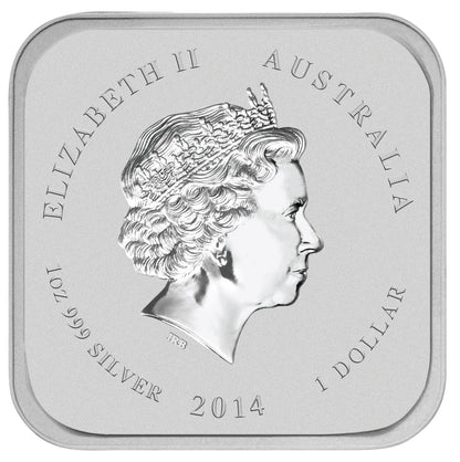 2014 $1 Lunar Year of The Horse 1oz Silver Coloured Square Shaped 10 Coin Set