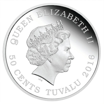 Tuvalu 2016 50c Always Together Puppies 1/2oz Silver Coloured Proof Coin